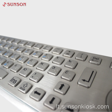 Kovos su riaušėmis metalinė informacinio kiosko klaviatūra